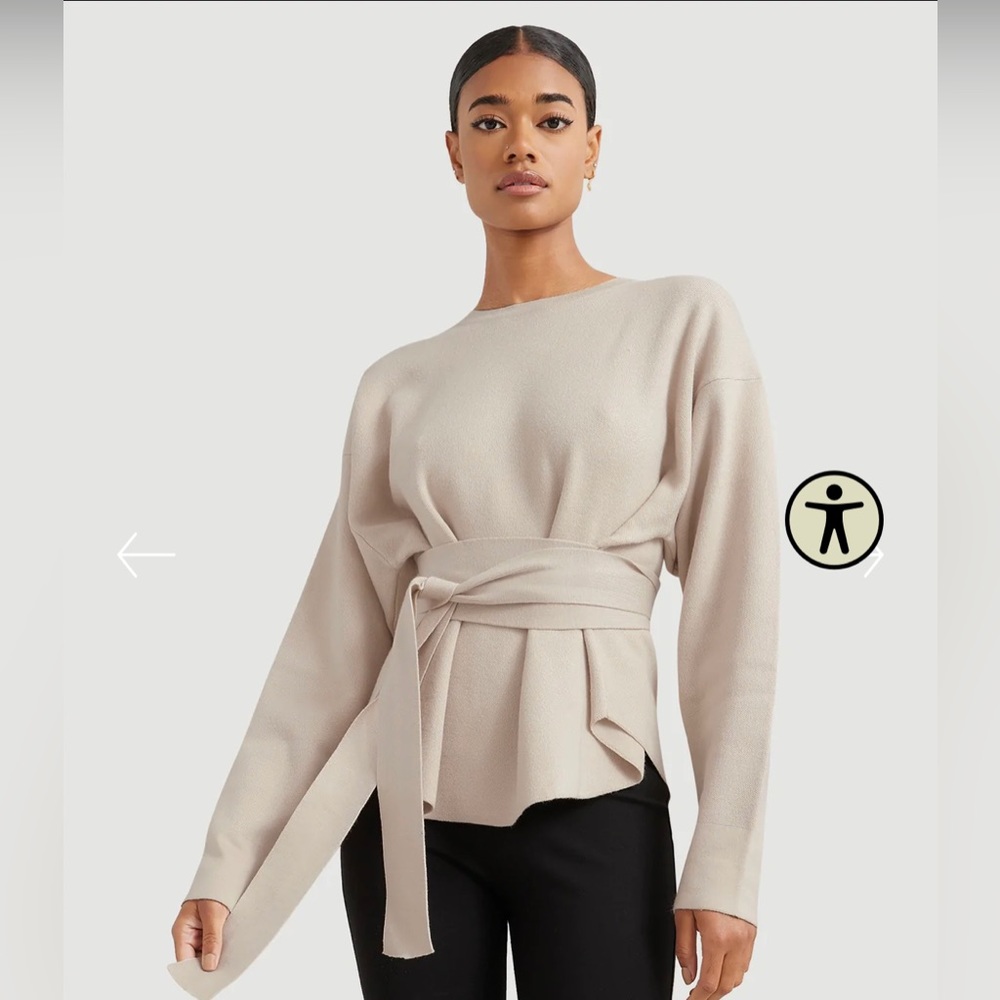 Modern Citizen Nara Tie-Front Knit Sweater
